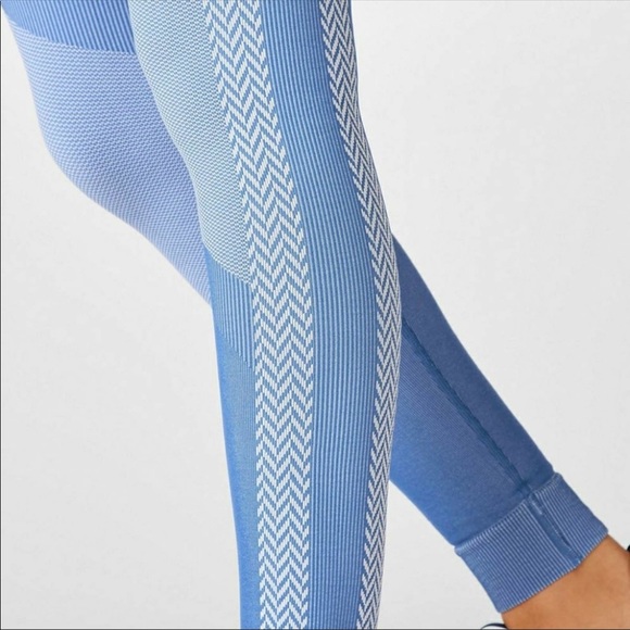 Fabletics High-Waisted Seamless Check Legging blue M UEC - Picture 2 of 11